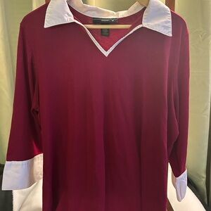 Venezia Red and White Blouse